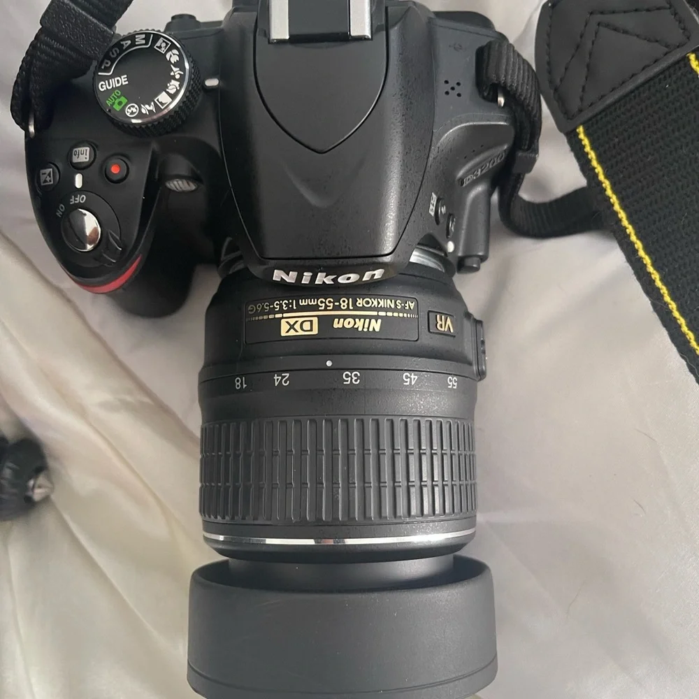 Nikon D3200 with multiple lenses, tons of attachments and comes with accessories